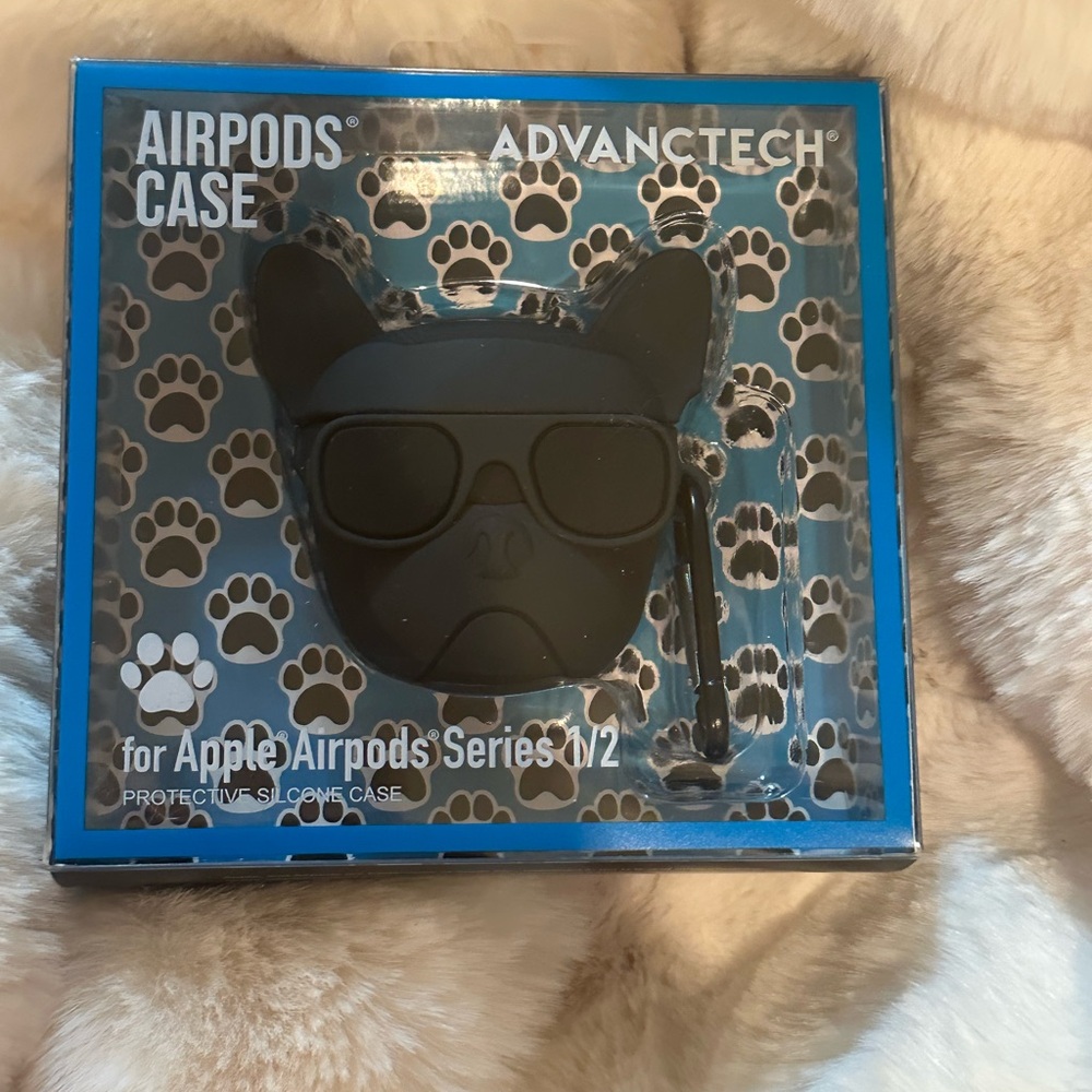 AdvancTech Black Frenchie AirPods Case